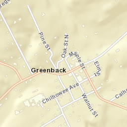 Greenback Tennessee Street Map