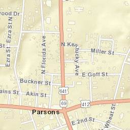 58 West Main Street, Parsons, TN 38363 Street Map
