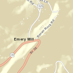 Emery Mill Tennessee Street Map