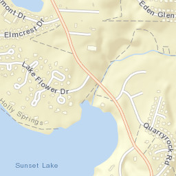 5660 Sunset Lake Road Holly Springs NC Street Map