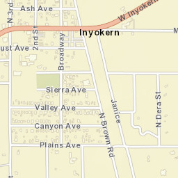 Inyokern California Street Map