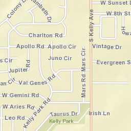 1068-1200 S Kelly Ave, Edmond, OK 73003 Street Map