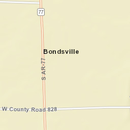 Bondsville Arkansas Street Map