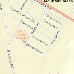 Mountain Mesa California Street Map