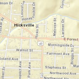 Hicksville Tennessee Street Map