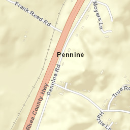 Pennine Tennessee Street Map