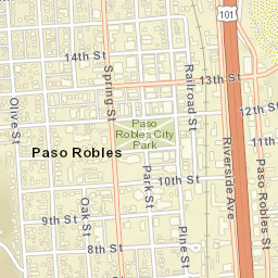Paso Robles California Street Map