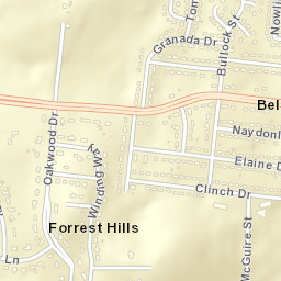 Bel Air Tennessee Street Map