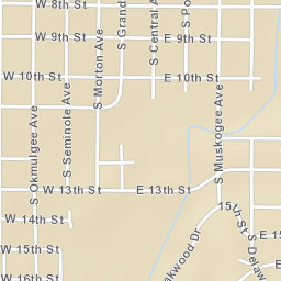 301-399 E 13th St, Okmulgee, OK Street Map