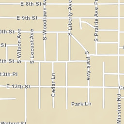 601 S Liberty Ave Okmulgee, Oklahoma Street Map