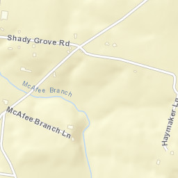 Shady Grove Tennessee Street Map
