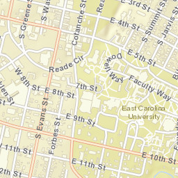 476-498 Reade St, Ecu, East Carolina University - Downtown Di Street Map