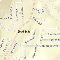 Bodfish California Street Map