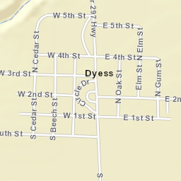 Dyess Arkansas Street Map