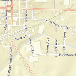 Brownsville Tennessee Street Map