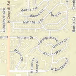 7891-7999 Ingram Drive Oklahoma City OK Street Map