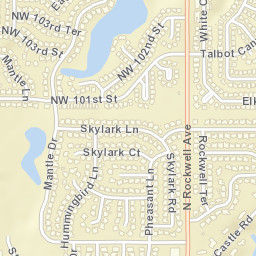 10301-10399 Mantle Drive Oklahoma City Street Map