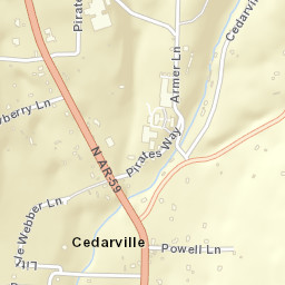 Cedarville Arkansas Street Map
