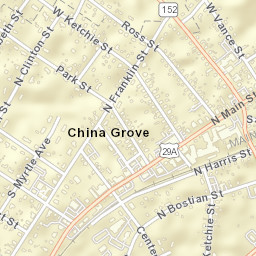 299 East Church Street, China Grove, NC Street Map