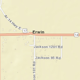 Erwin Arkansas Street Map