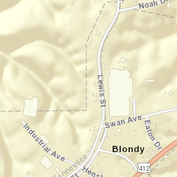 Blondy Tennessee Street Map