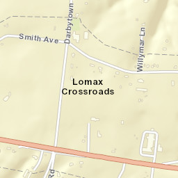 Lomax Crossroads Tennessee Street Map