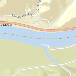 Tallassee Tennessee Street Map