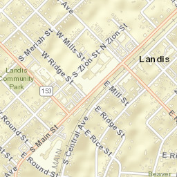 400-498 South Valley Street, Landis, NC Street Map