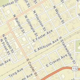 201-299 North Russell Street, Pampa, TX  Street Map