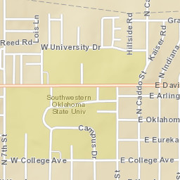 719 North Bradley Street Weatherford OK Street Map