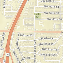 6301-6349 North Independence Avenue Oklahoma City OK Street Map