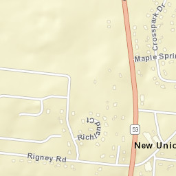 New Union Tennessee Street Map