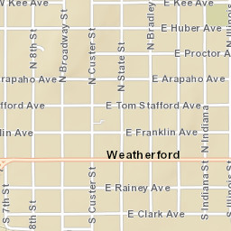 316 West Huber Avenue Weatherford Street Map