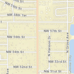 5800 Northwest 54th Street, Warr Acres, OK Street Map