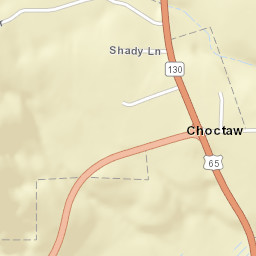 Choctaw Arkansas Street Map