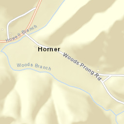 Horner Tennessee Street Map