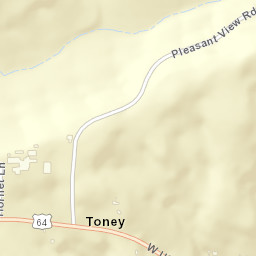 Toney Arkansas Street Map