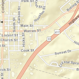 Madisonville Tennessee Street Map