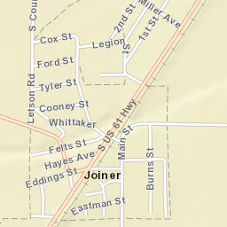 Joiner Arkansas Street Map