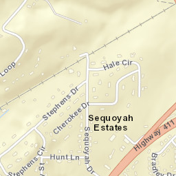 Sequoyah Estates Tennessee Street Map