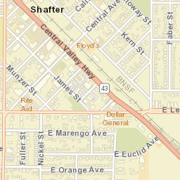 Shafter California Street Map