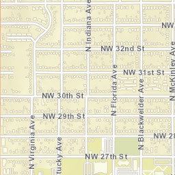 2801-2899 North Indiana Avenue Oklahoma City Street Map
