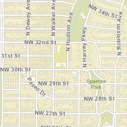 3340-3398 North Walker Avenue Oklahoma City Street Map