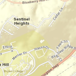 Sentinel Heights Tennessee Street Map