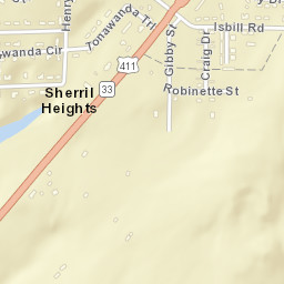 Sherril Heights Tennessee Street Map