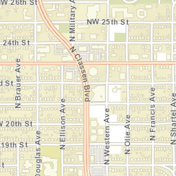 2301-2399 North Olie Avenue Oklahoma City Street Map