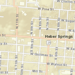 100-198 North 4th Street, Heber Springs, AR Street Map