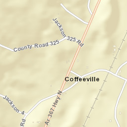Coffeeville Arkansas Street Map