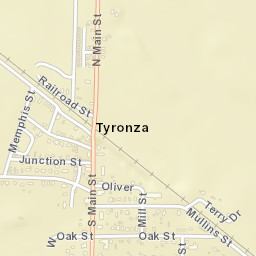 Tyronza Arkansas Street Map