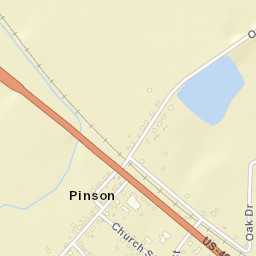 Pinson Tennessee Street Map